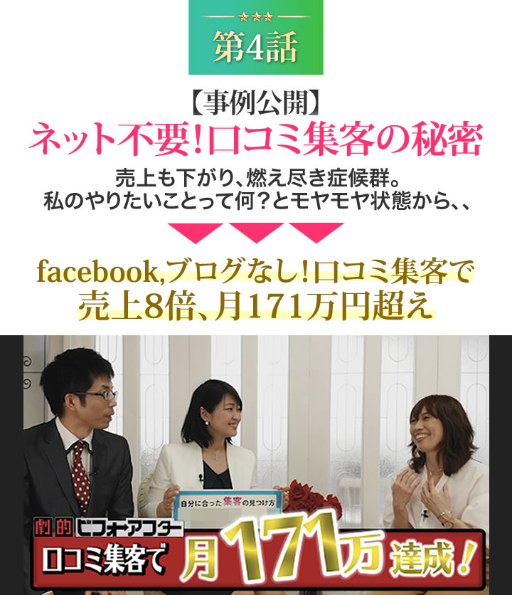 ネット不要！口コミ集客の秘密